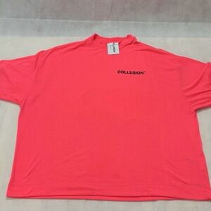 Collusion Men's Coral Short Sleeve Tee
